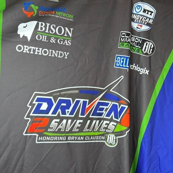 IndyCar Authentic Apparel Pippa 39 Blue Men’s Short Sleeve Jersey Tshirt Medium - Picture 2 of 8